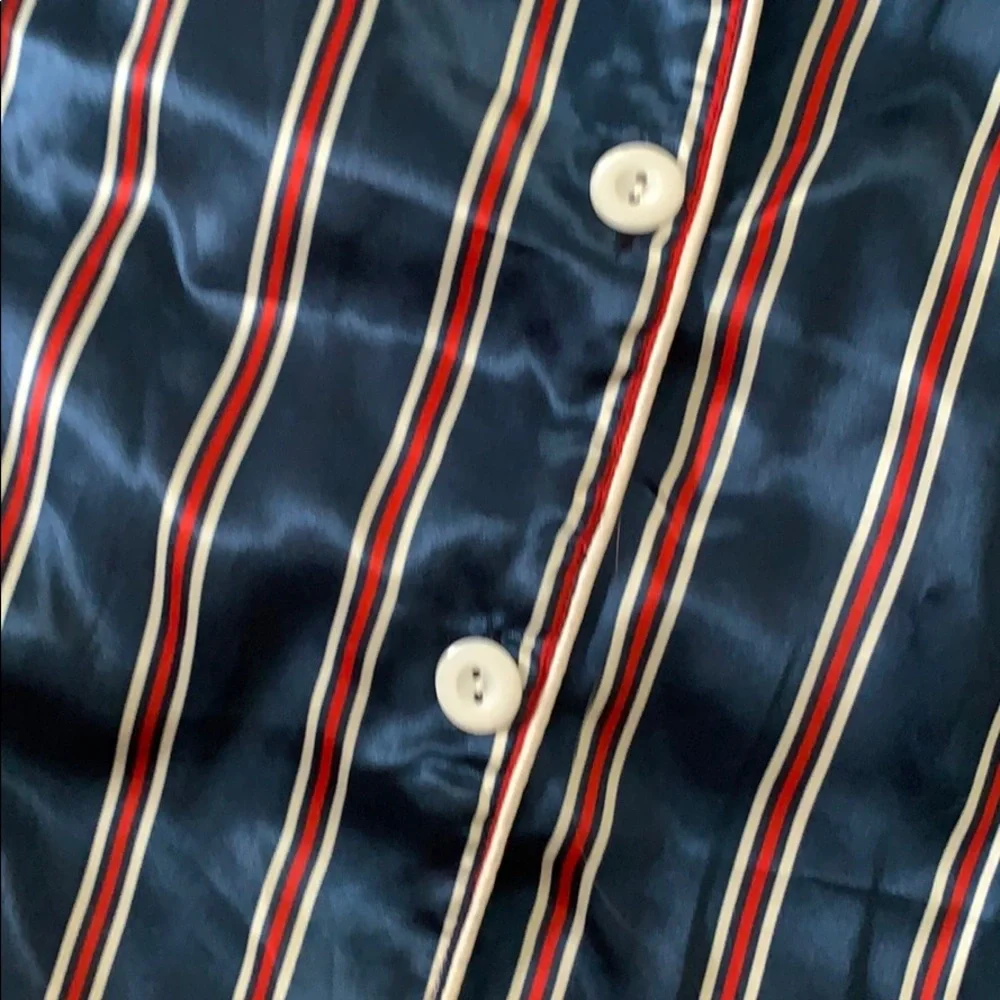 Blue striped silky Pj set small - Picture 6 of 8